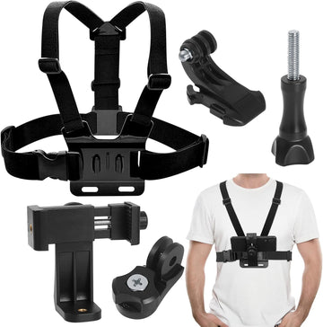 Chest Mount Strap for Phone & GoPro – Adjustable Harness Holder
